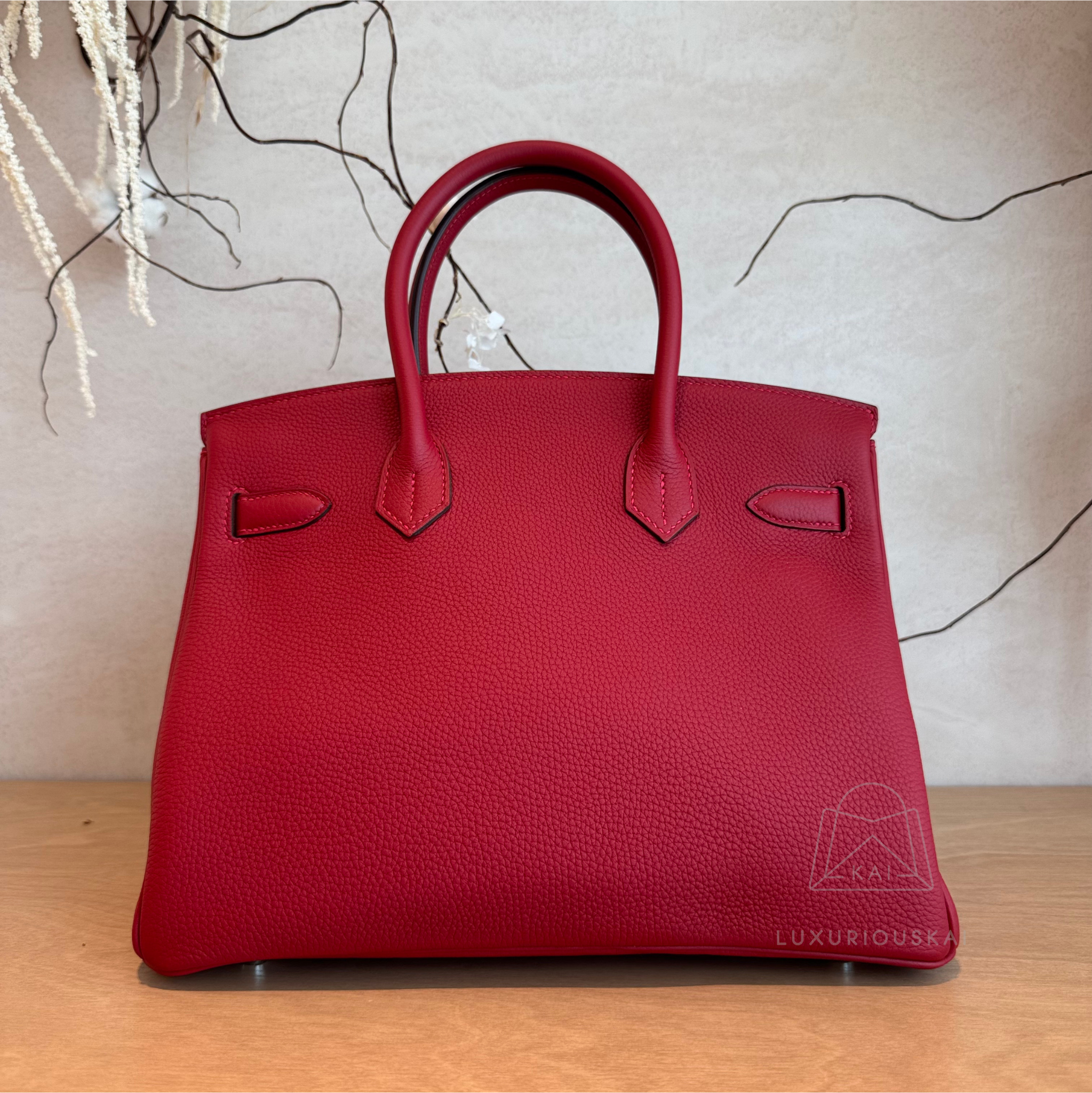 Hermès Birkin 30 Rouge Vif Red (Palladium Hardware)