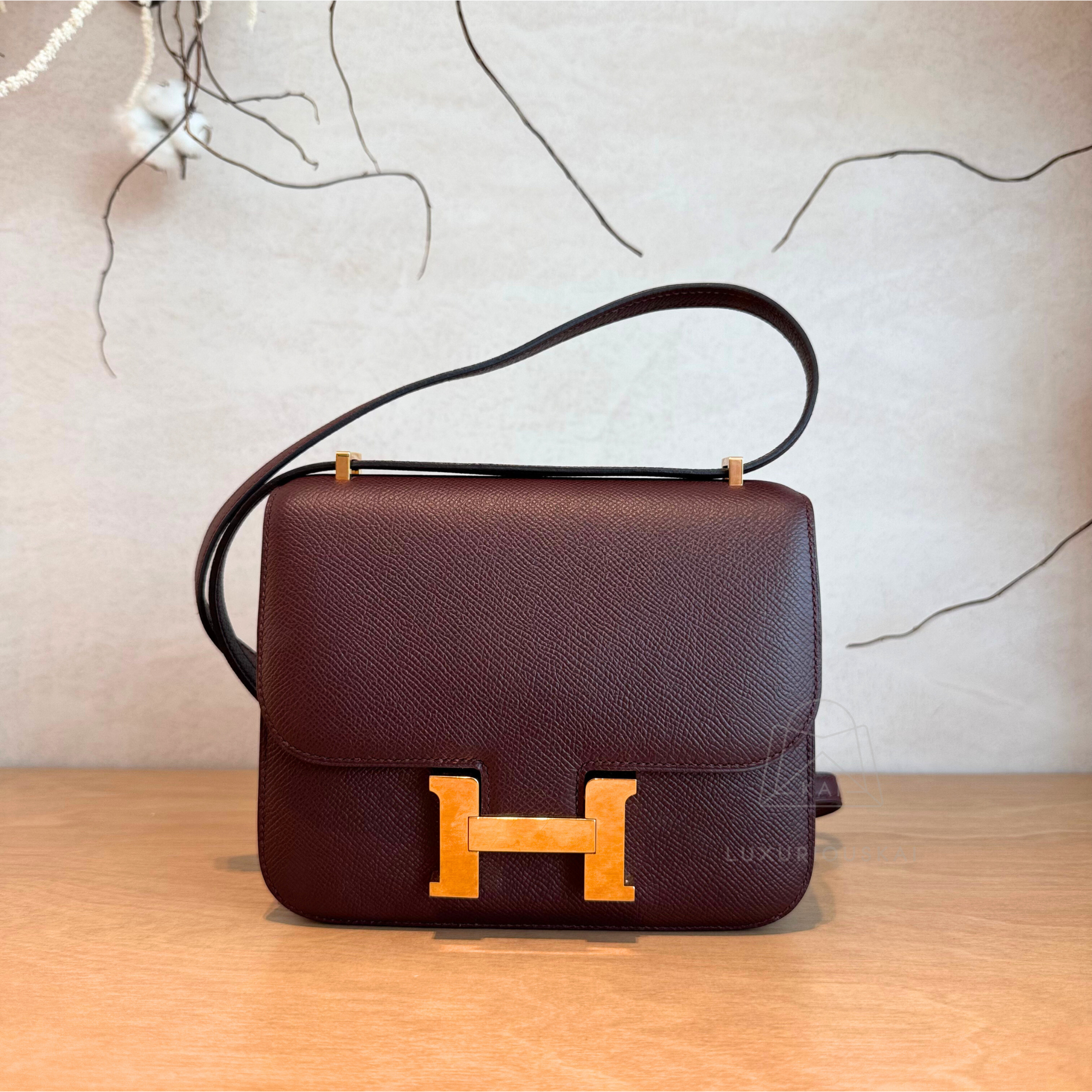 [PRELOVED] Hermès Constance 18 Rouge H (Gold Hardware)