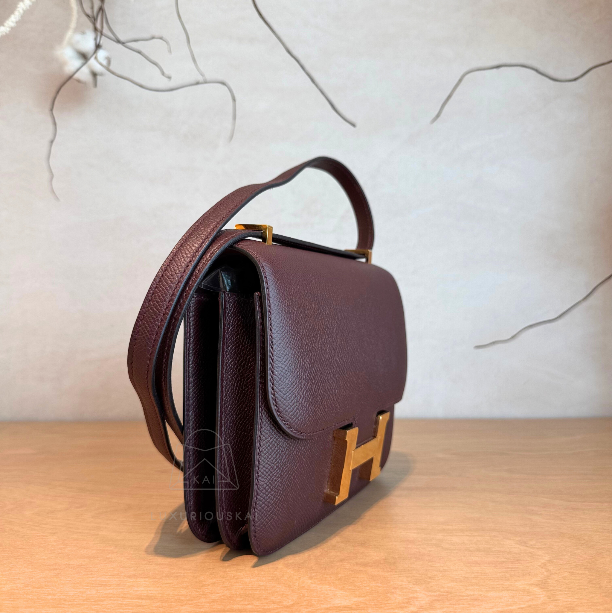 [PRELOVED] Hermès Constance 18 Rouge H (Gold Hardware)