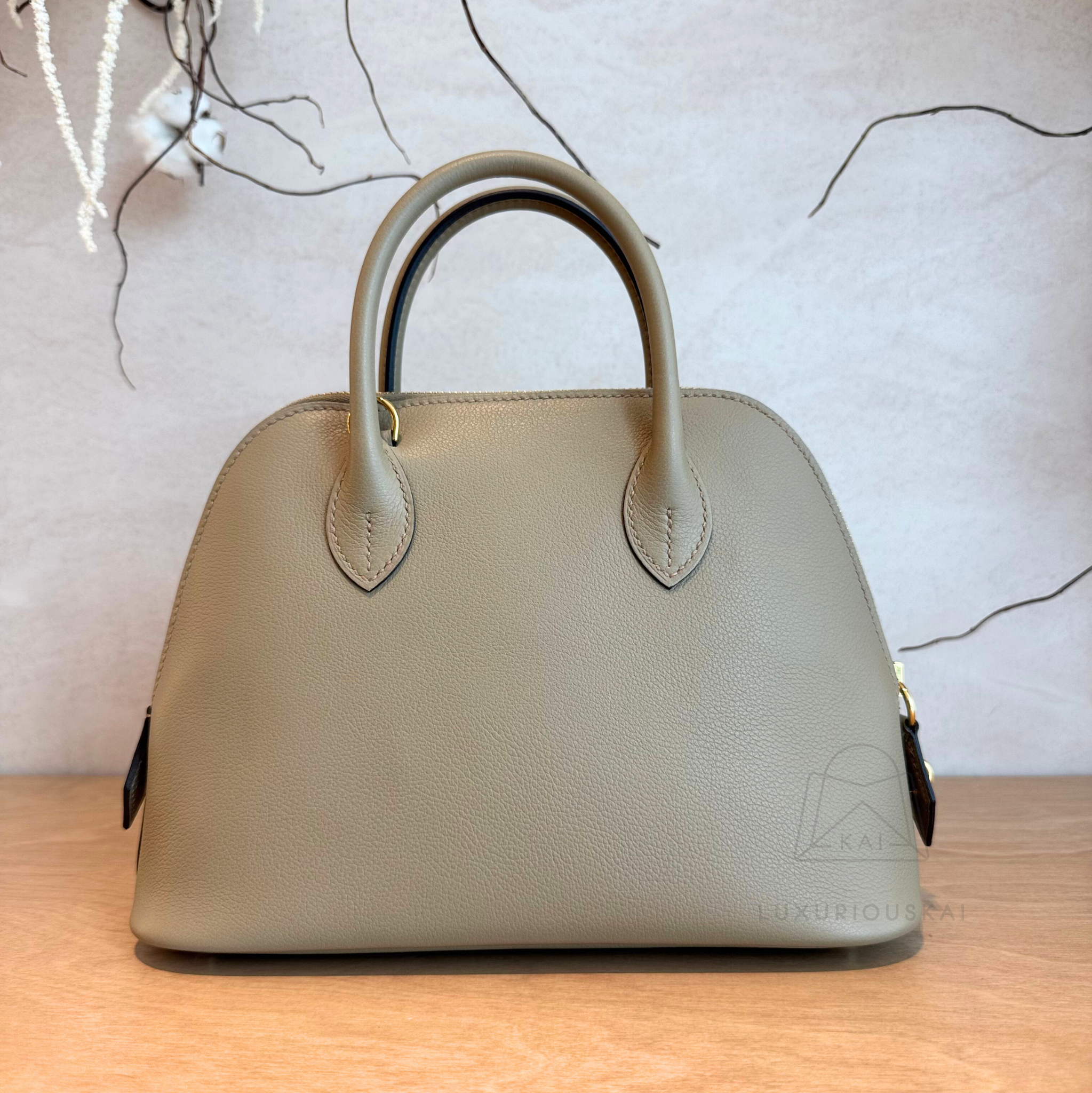[PRELOVED] Hermès Bolide 25 Beige Marfa (Gold Hardware)