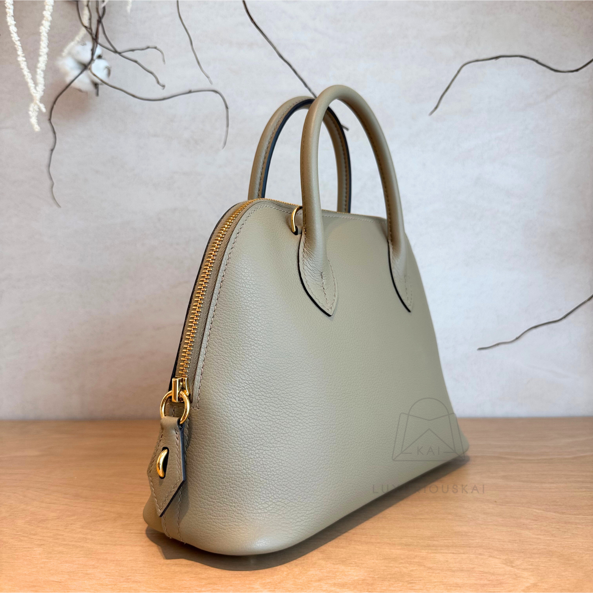 [PRELOVED] Hermès Bolide 25 Beige Marfa (Gold Hardware)