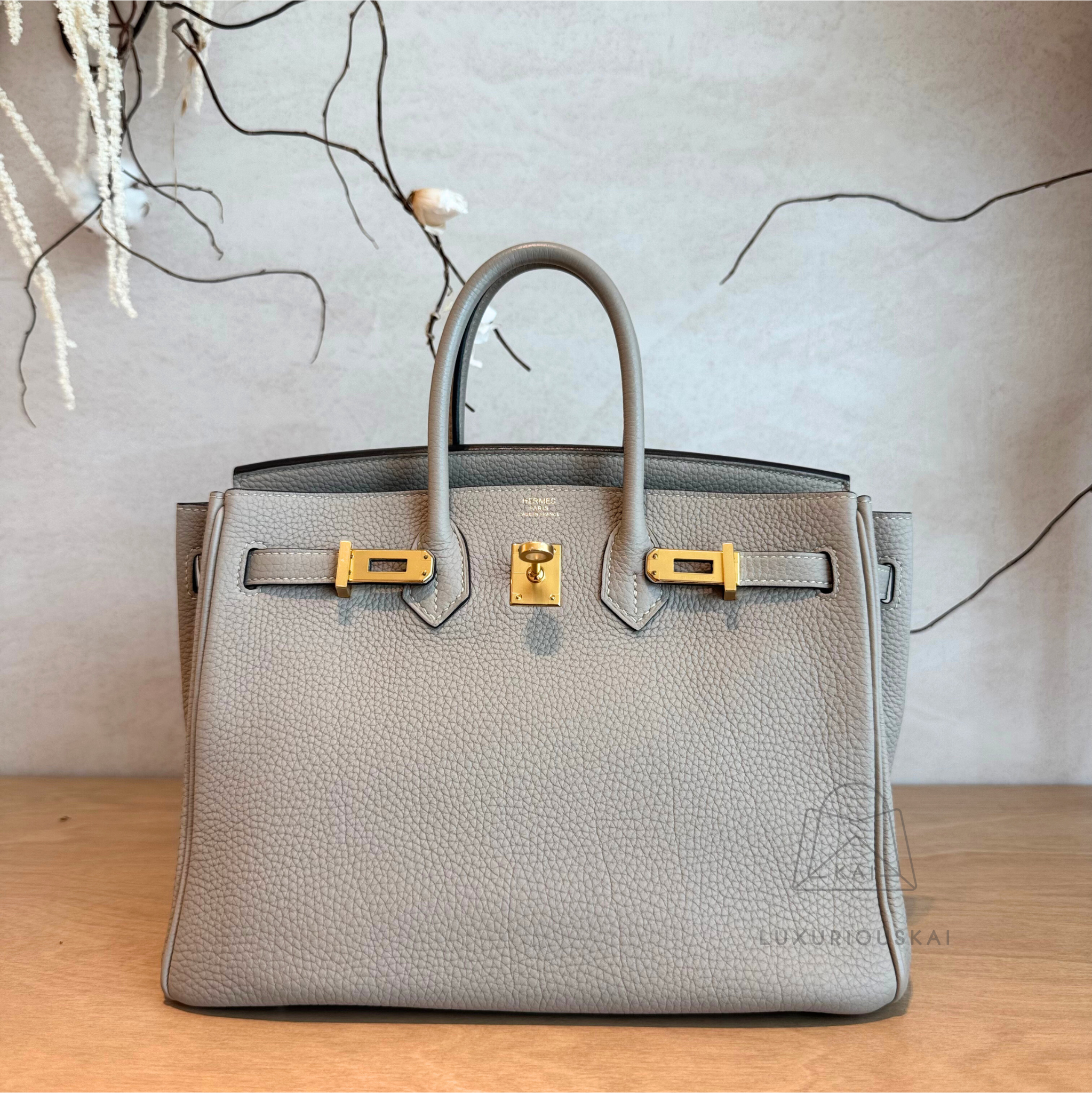 [PRELOVED] Hermès Birkin 25 Gris Asphalt (Gold Hardware)