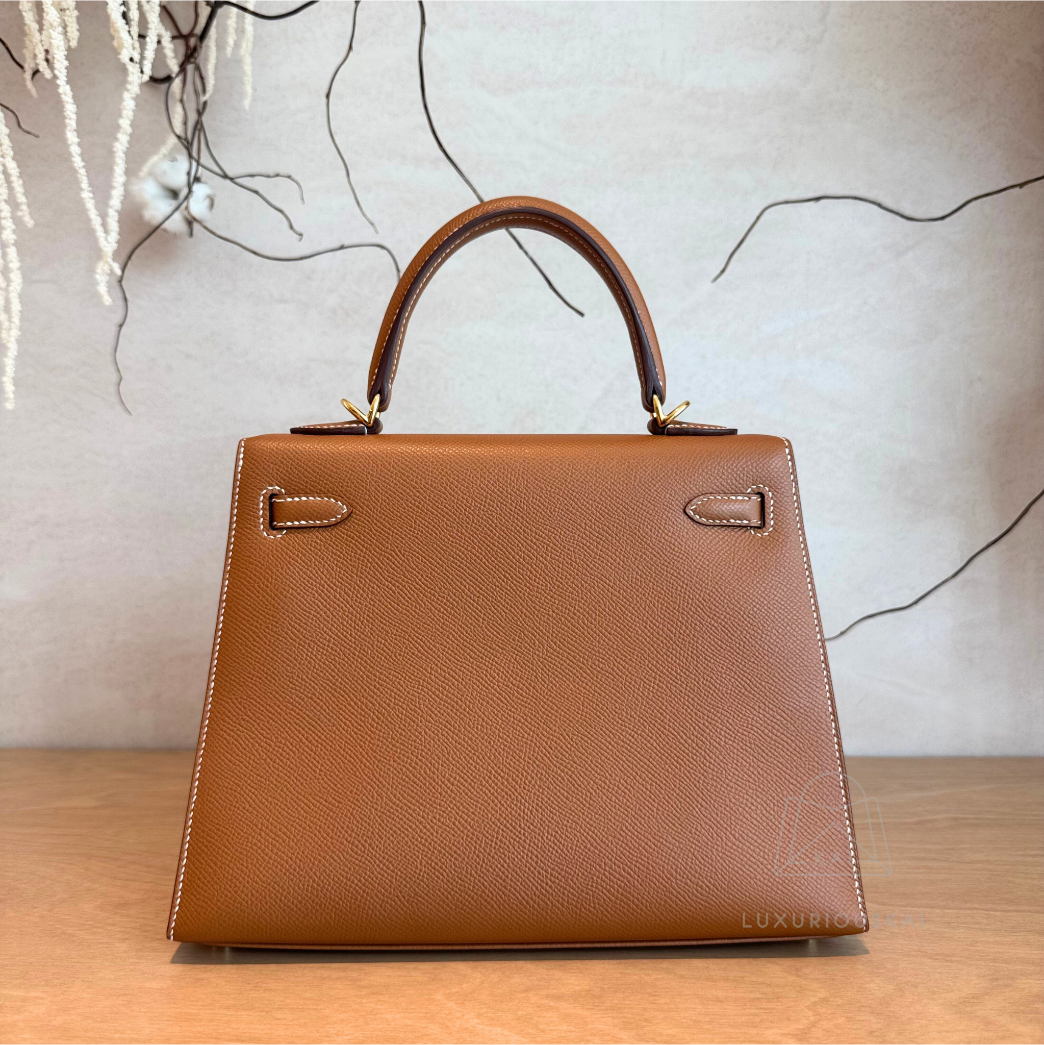 [PRELOVED] Hermès Kelly Sellier 25 Gold (Gold Hardware)
