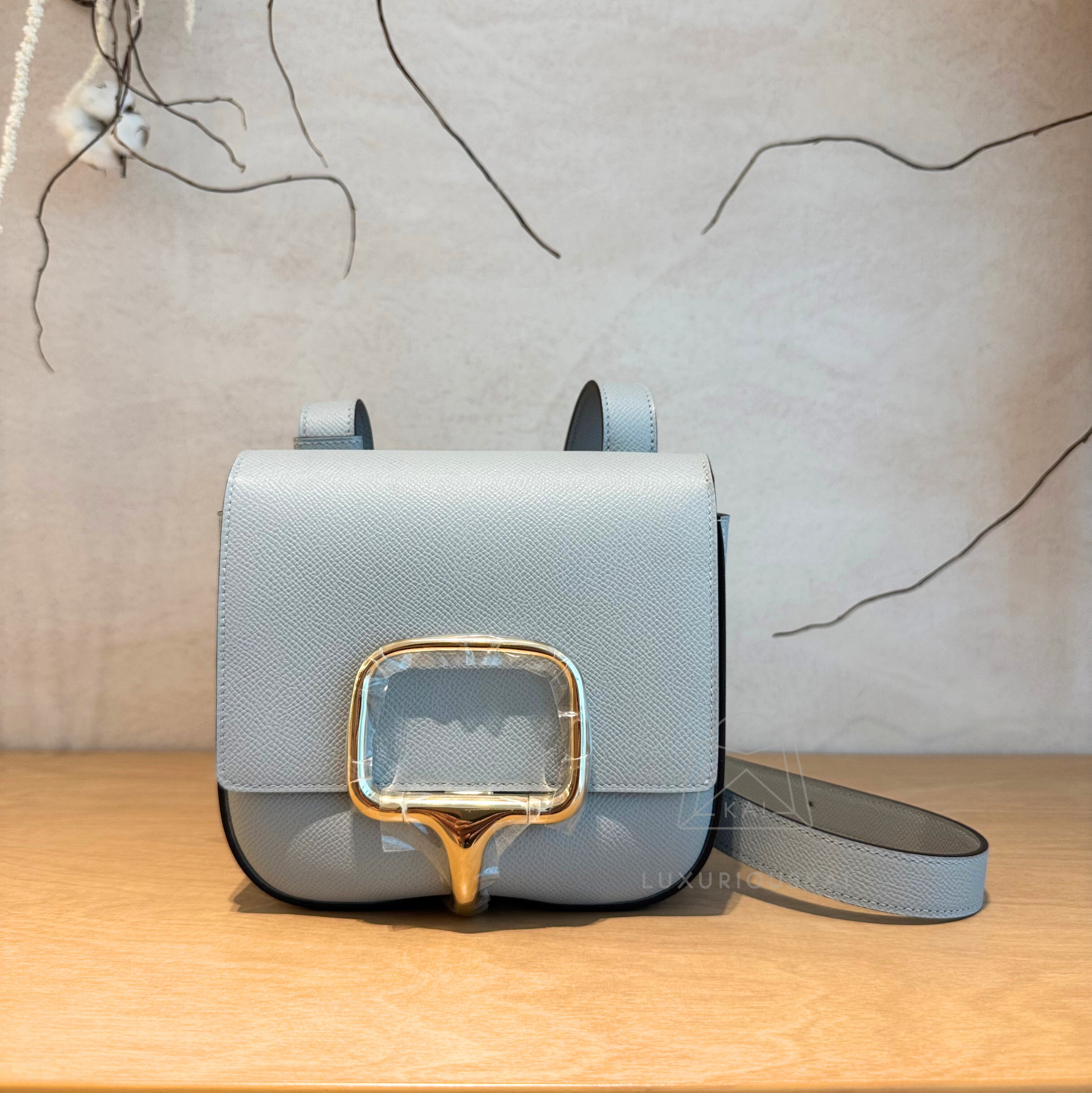 Hermès Della Blue Pale (Gold Hardware)