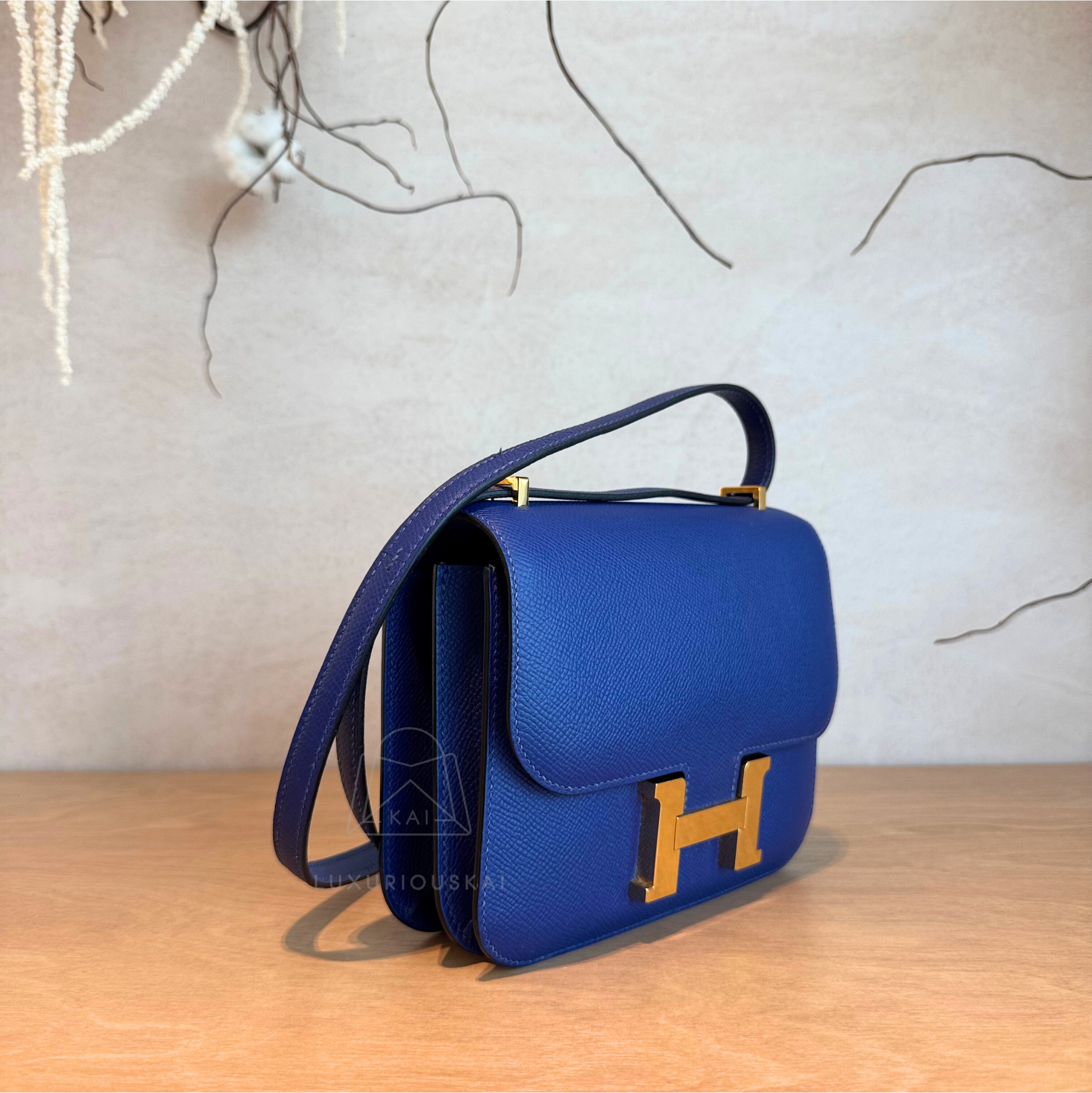 [PRELOVED] Hermès Constance 18 Blue Electric (Gold Hardware)