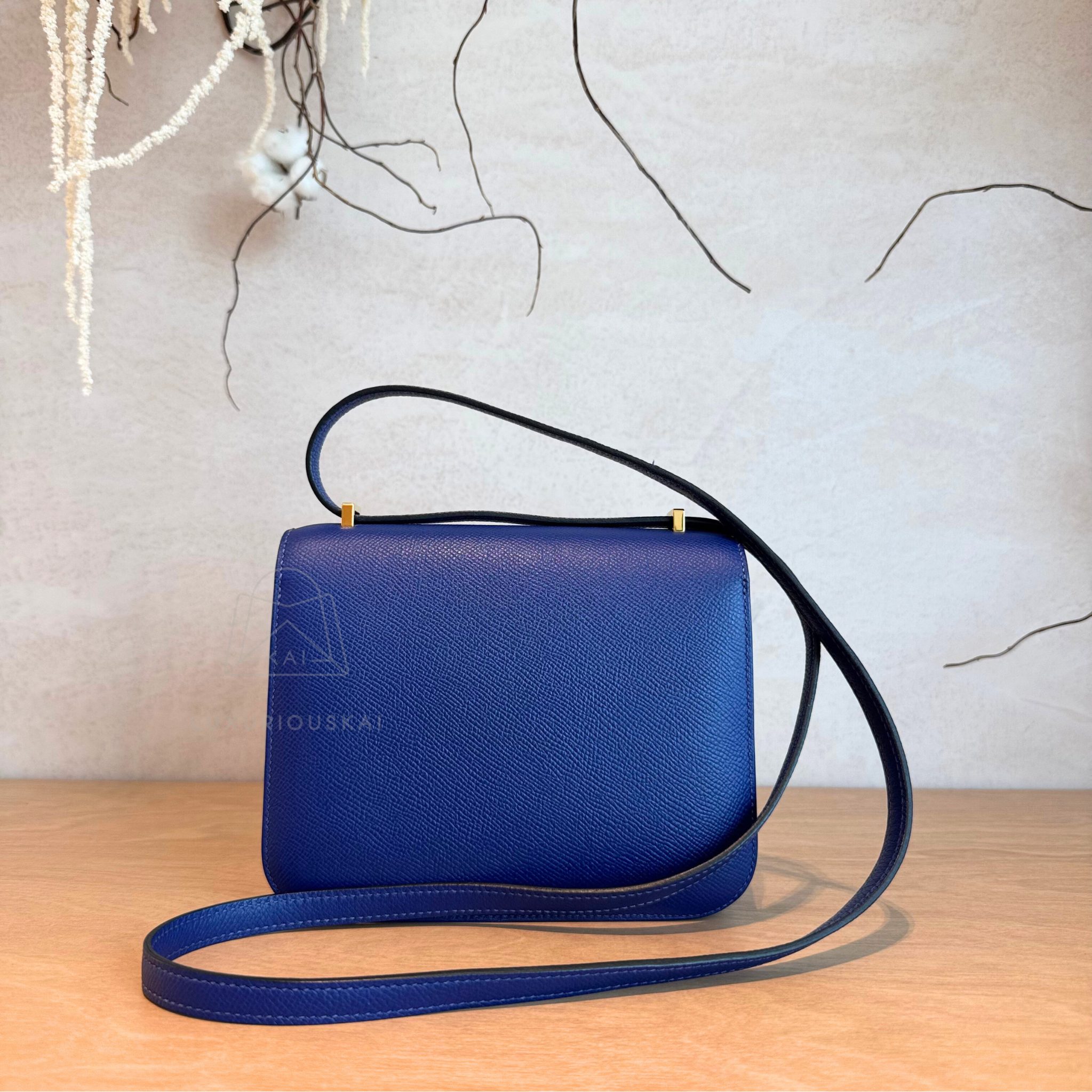 [PRELOVED] Hermès Constance 18 Blue Electric (Gold Hardware)
