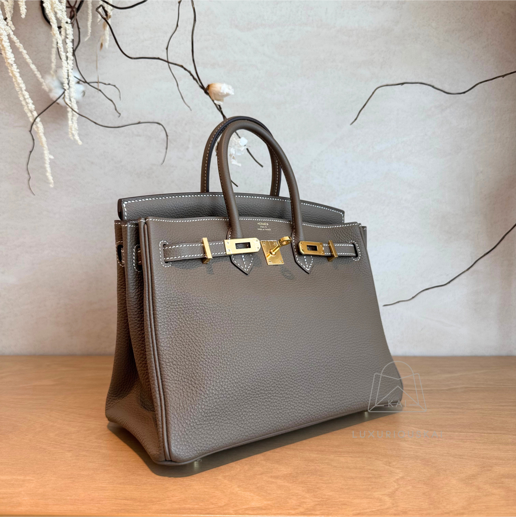 [PRELOVED] Hermès Birkin 25 Etoupe (Gold Hardware)