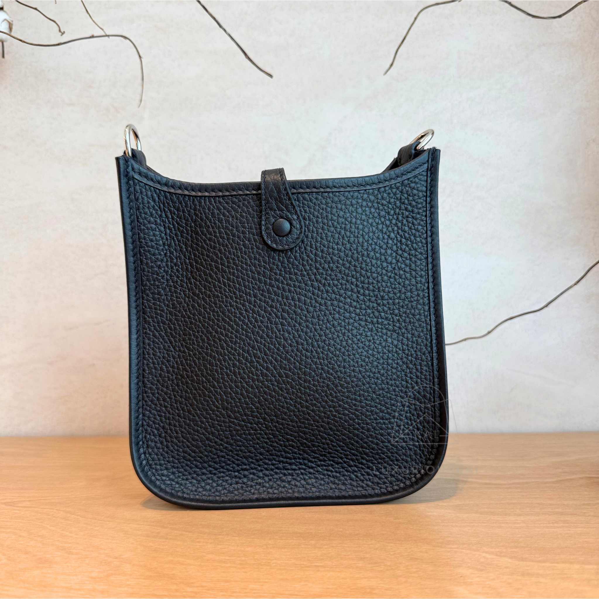 Hermès Mini Evelyne Black (Palladium Hardware)