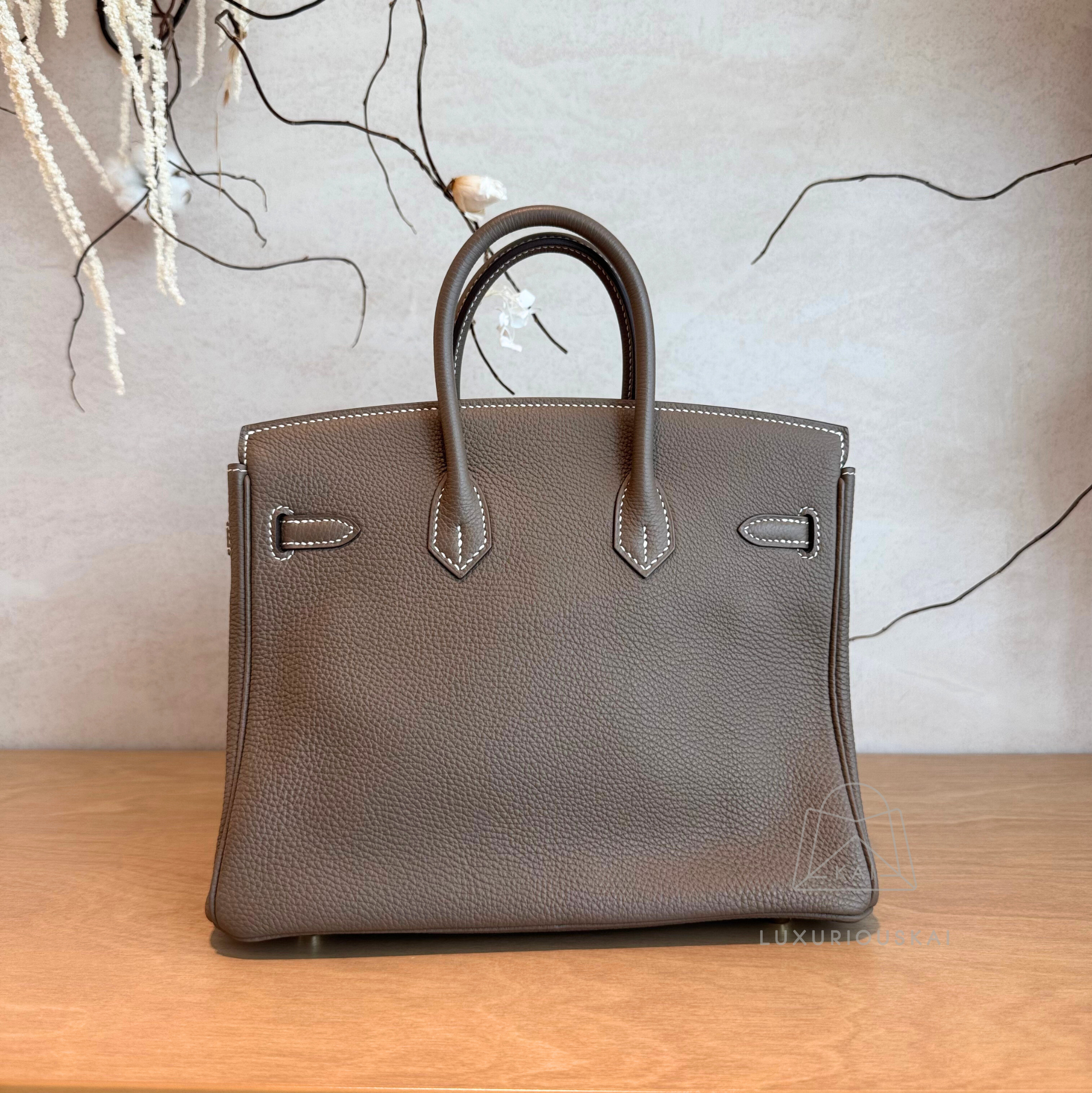 [PRELOVED] Hermès Birkin 25 Etoupe (Gold Hardware)