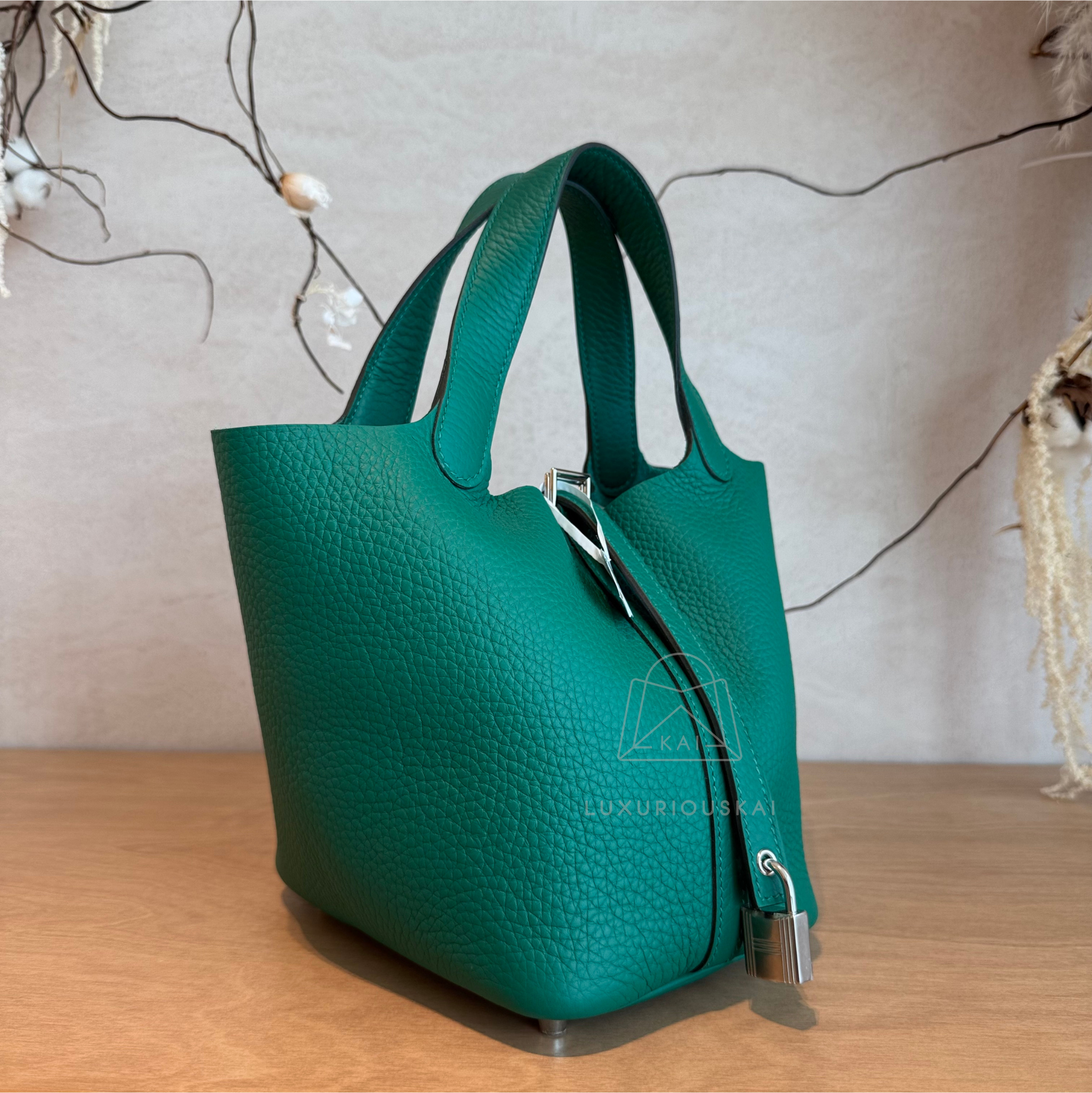 Hermès Picotin 18 Vertigo Green (Palladium Hardware)