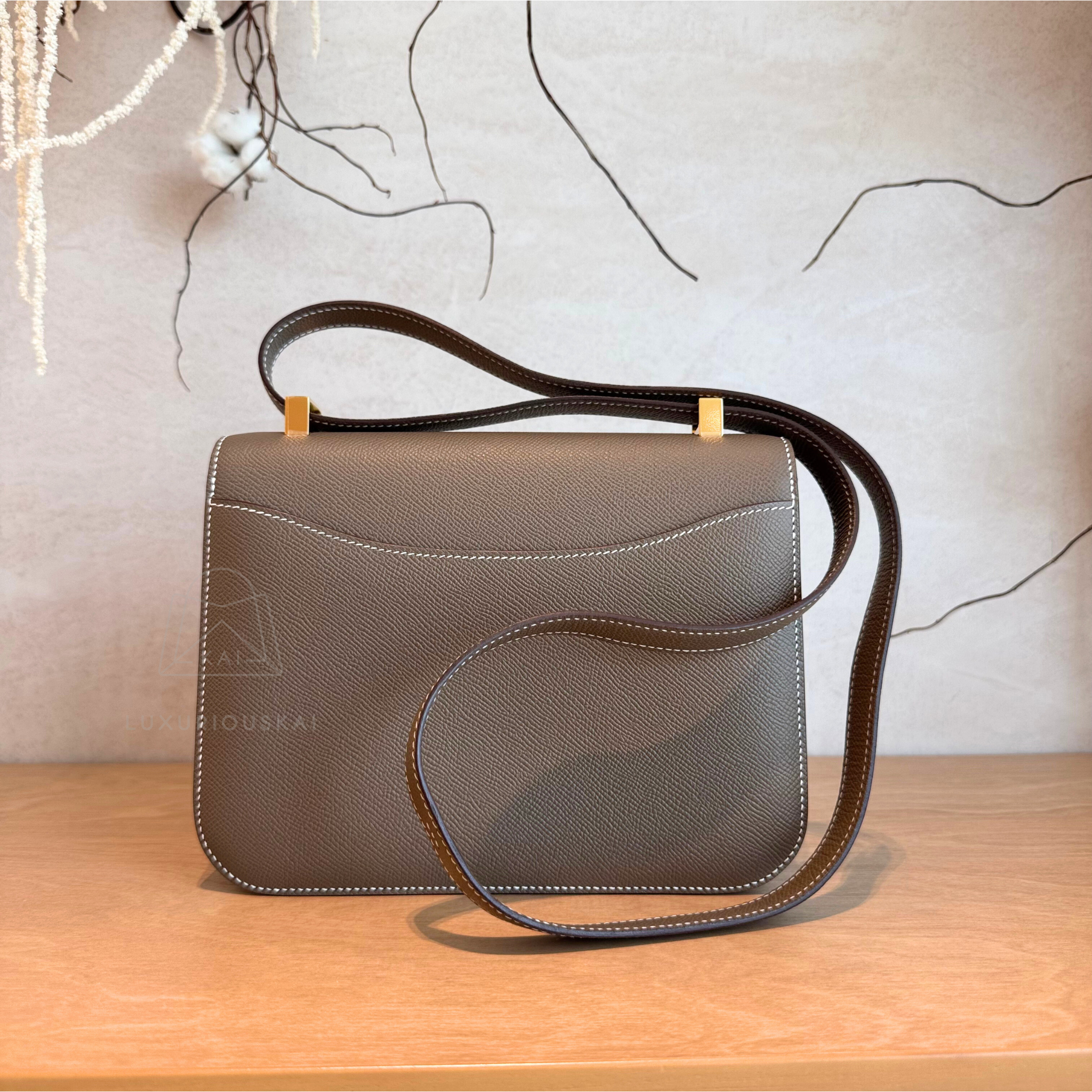 Hermès Constance 24-1 Etoupe (Gold Hardware)