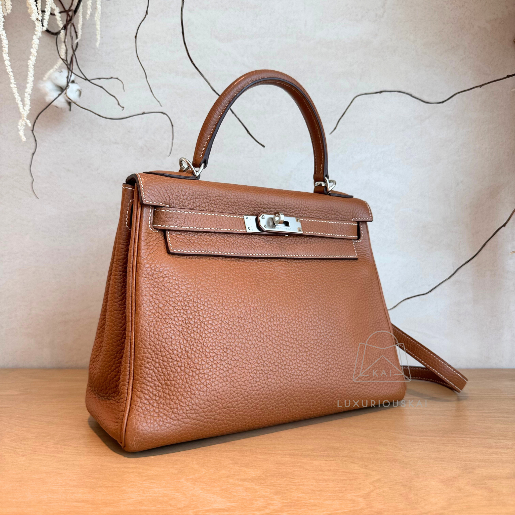 [PRELOVED] Hermès Kelly 28 Gold (Palladium Hardware)