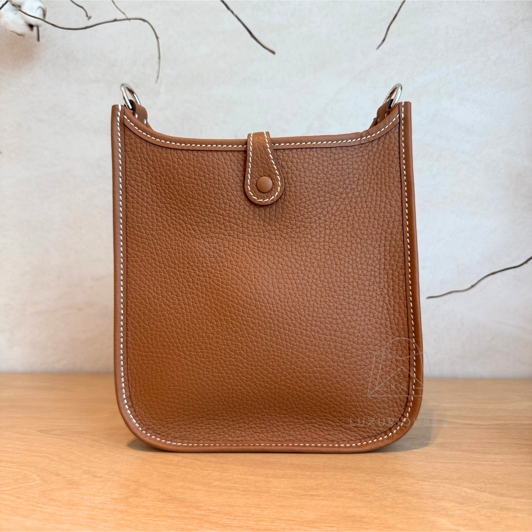 Hermès Mini Evelyne Gold (Palladium Hardware)
