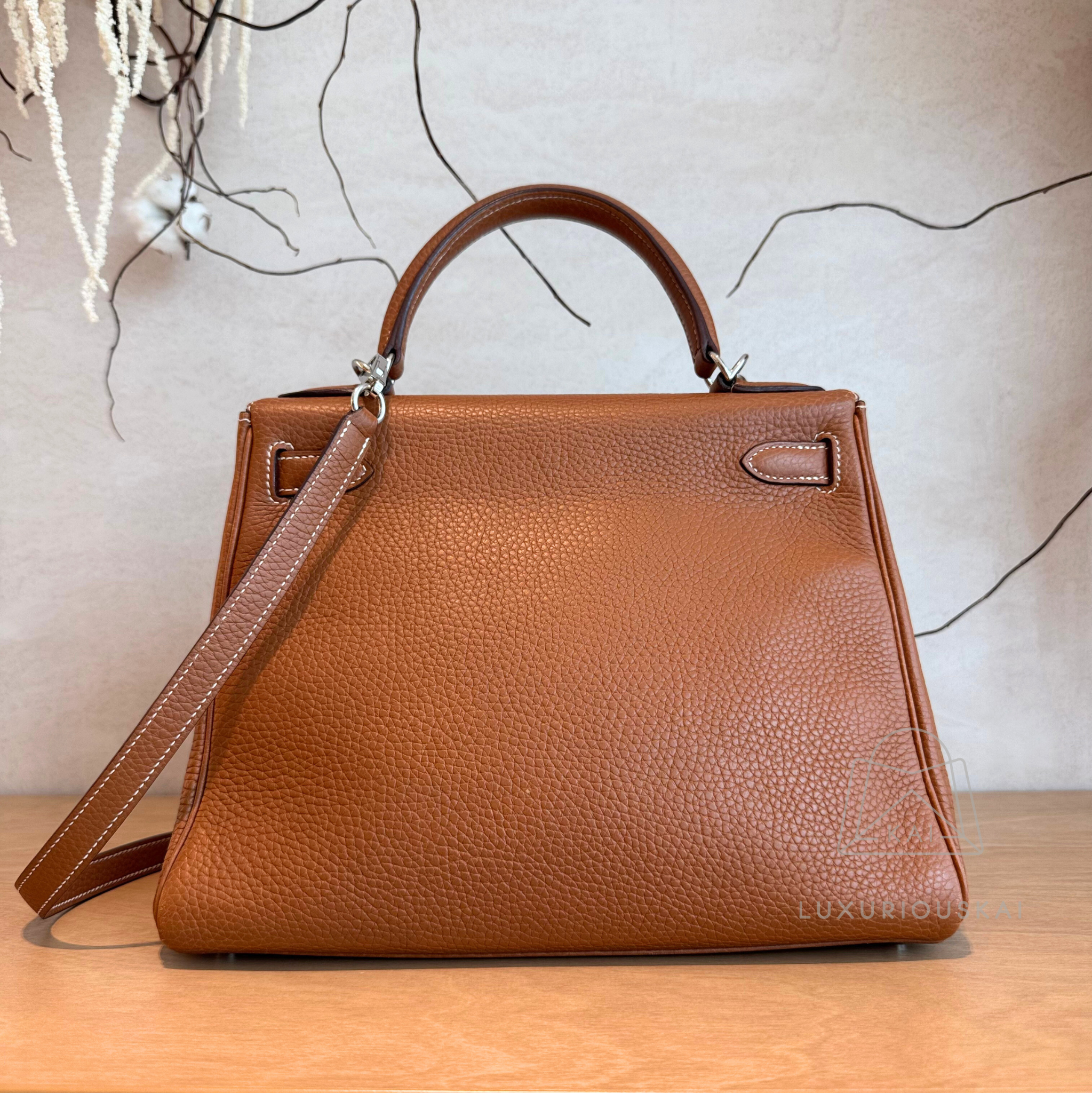 [PRELOVED] Hermès Kelly 28 Gold (Palladium Hardware)