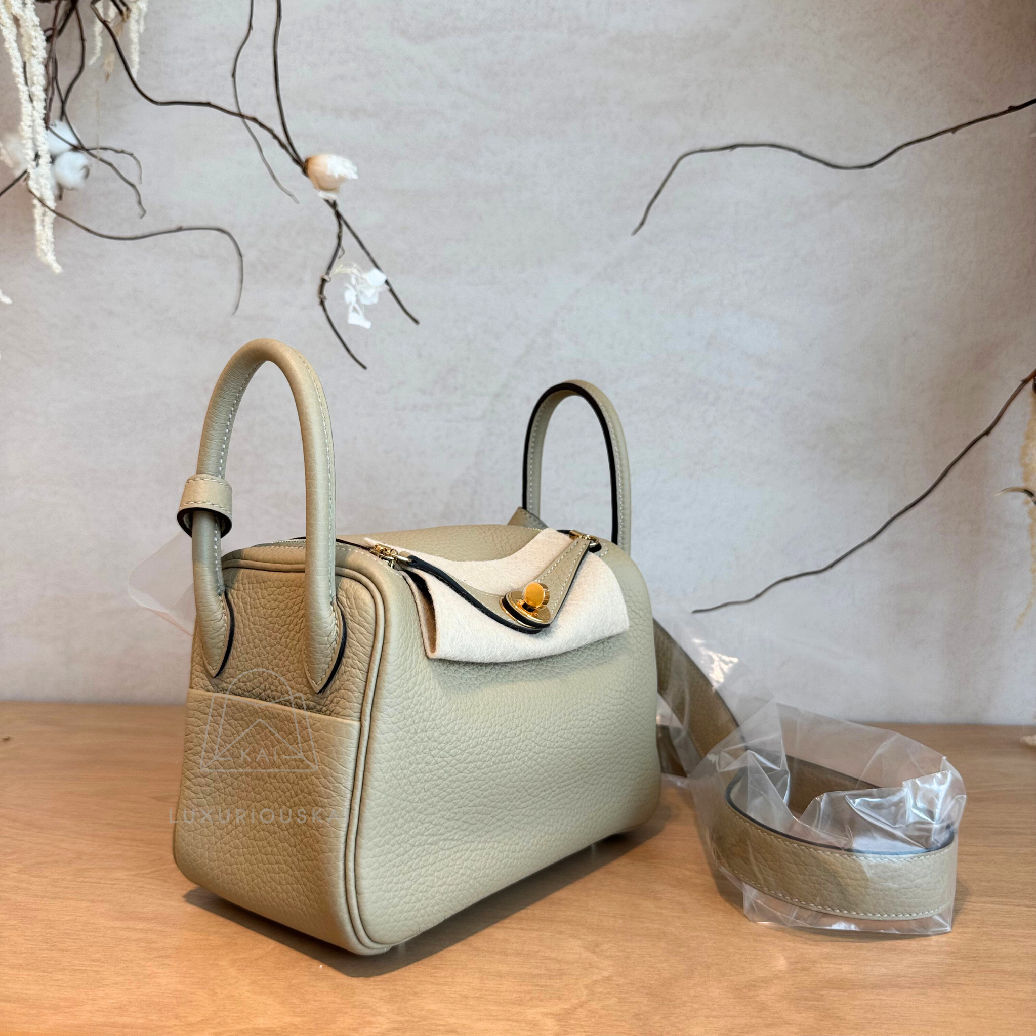 Hermès Mini Lindy 2 Trench (Gold Hardware)