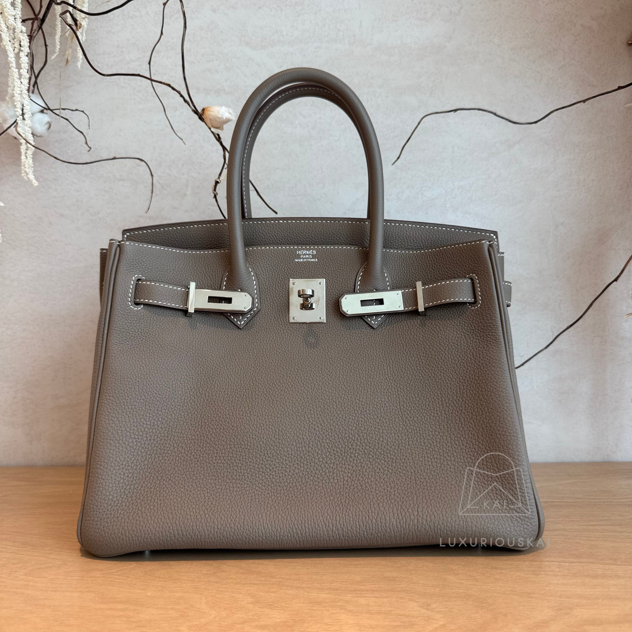 [PRELOVED] Hermès Birkin 30 Etoupe (Palladium Hardware)