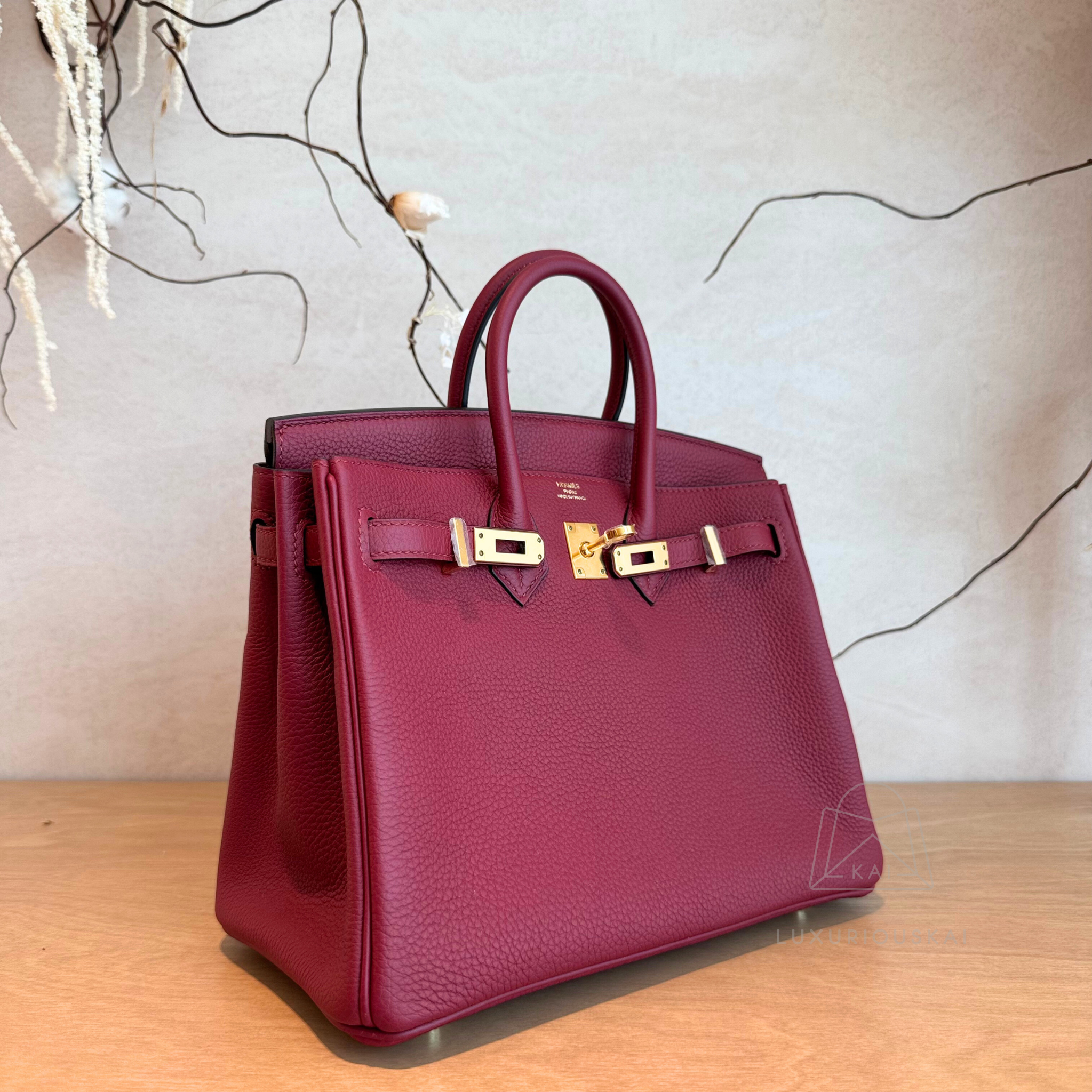 Hermès Birkin 25 Rouge Grenate (Gold Hardware)