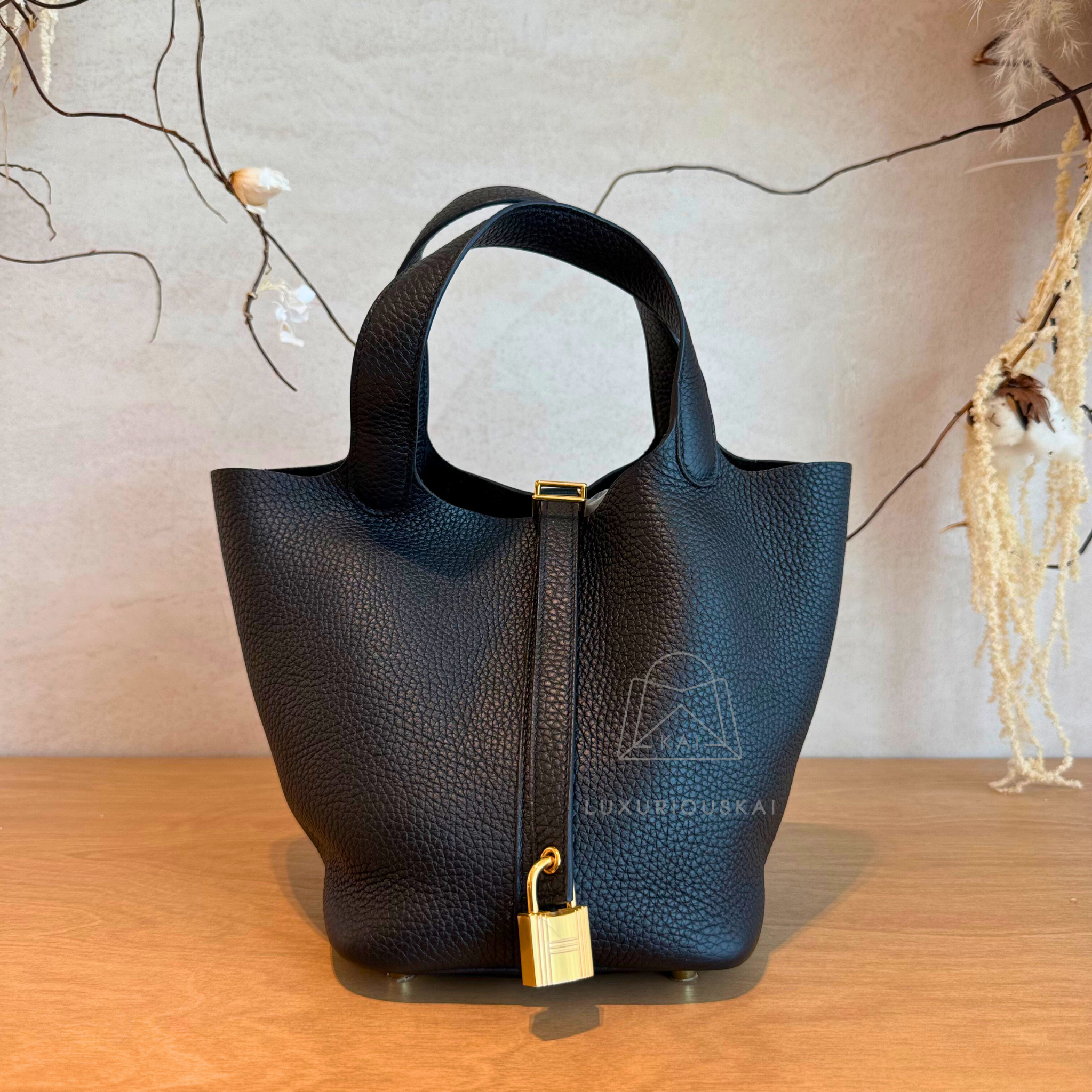 [PRELOVED] Hermès Picotin 18 Black (Gold Hardware)