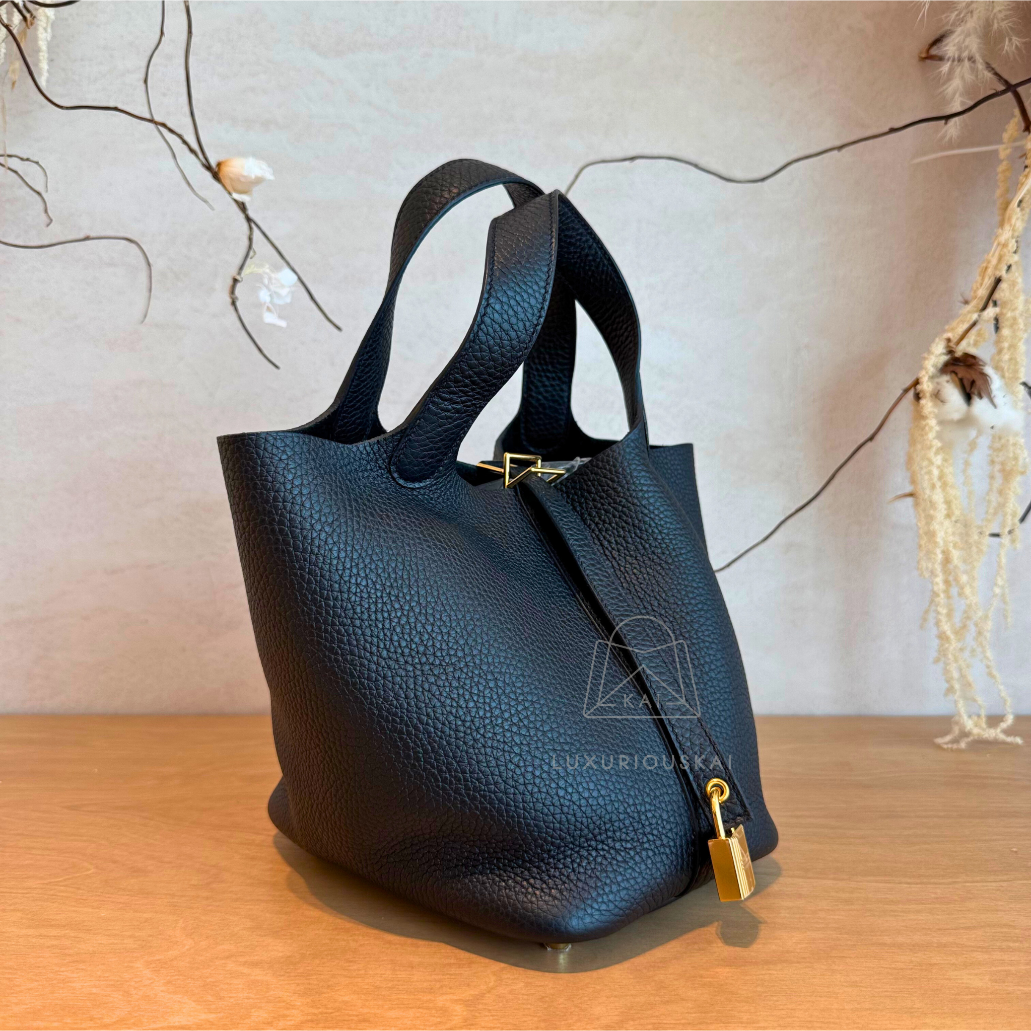 [PRELOVED] Hermès Picotin 18 Black (Gold Hardware)