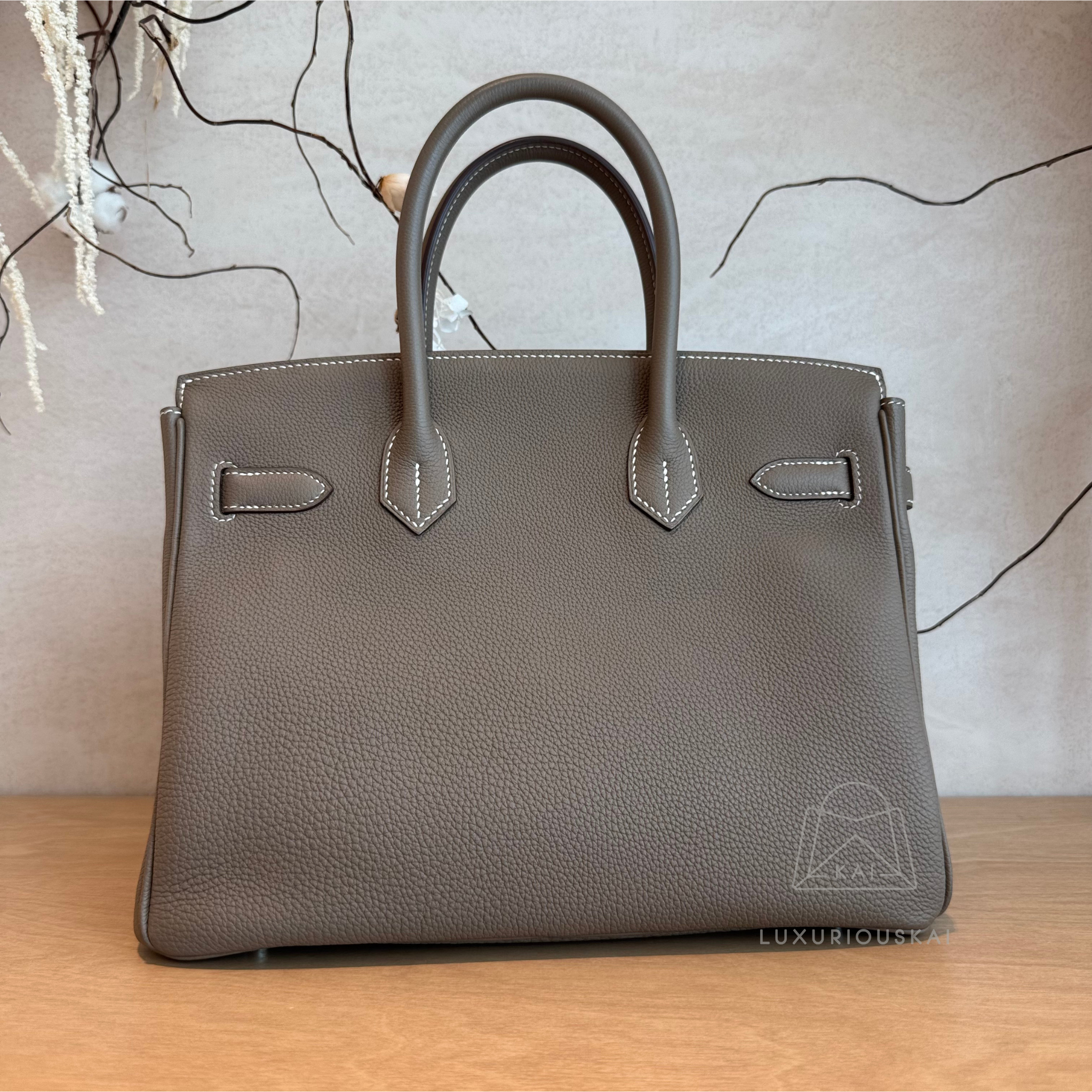 [PRELOVED] Hermès Birkin 30 Etoupe (Palladium Hardware)