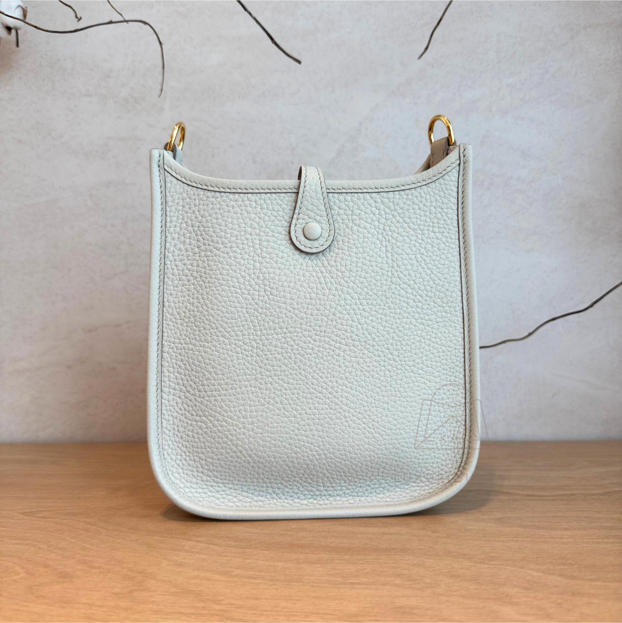 Hermès Mini Evelyne Beton (Gold Hardware)