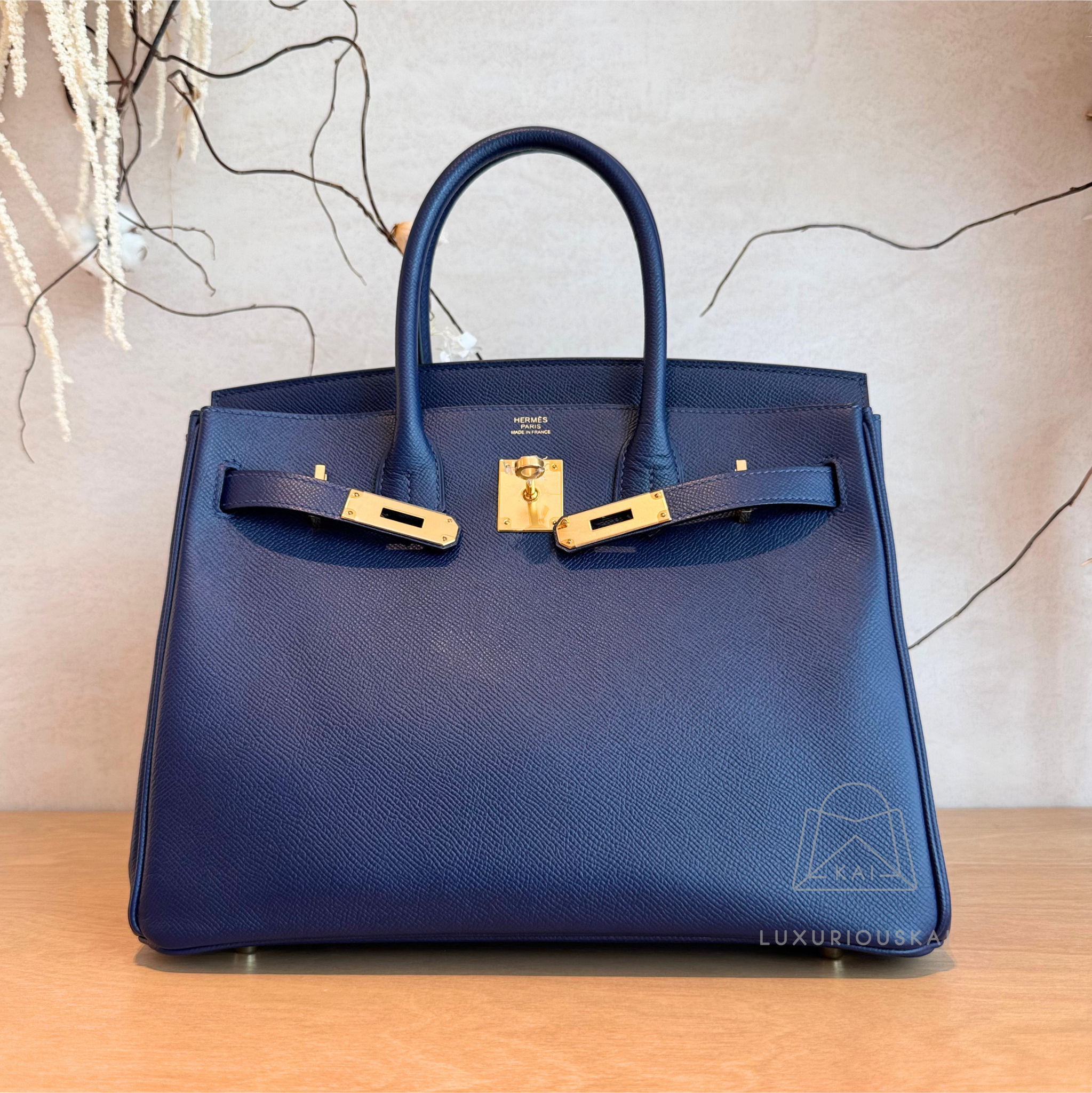 [PRELOVED] Hermès Birkin 30 Blue Sapphire (Gold Hardware)