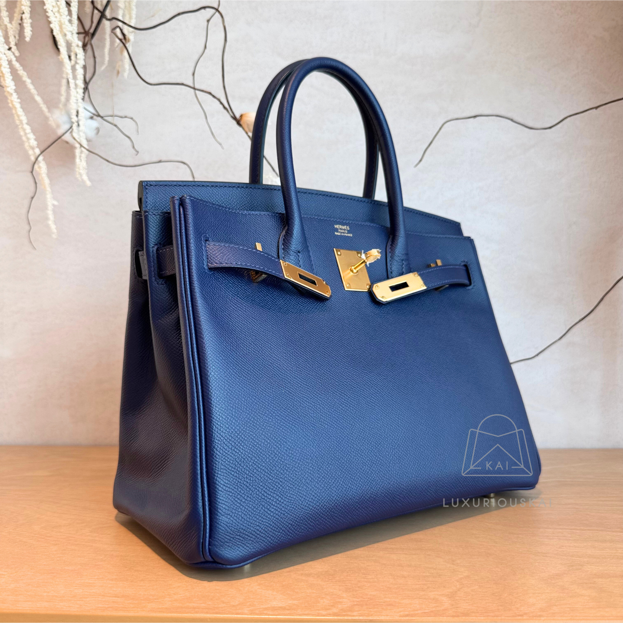[PRELOVED] Hermès Birkin 30 Blue Sapphire (Gold Hardware)