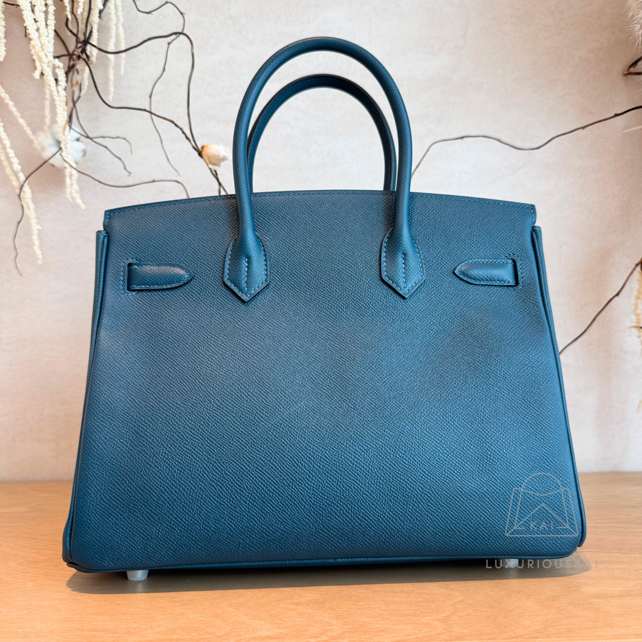 [PRELOVED] Hermès Birkin 30 Blue Colvert (Gold Hardware)