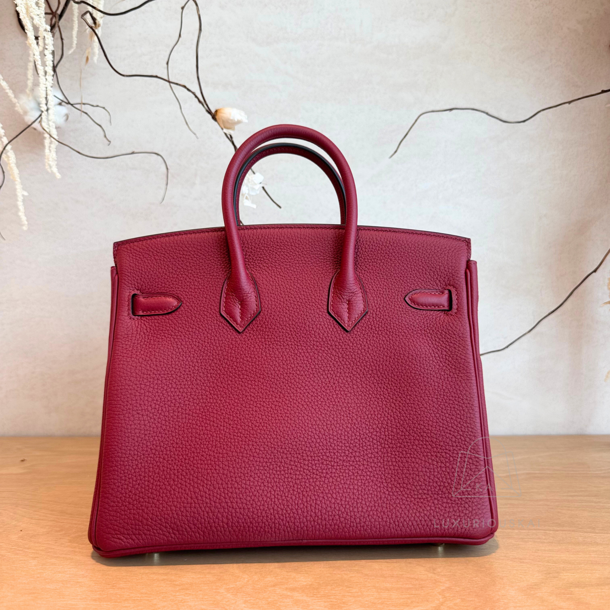 Hermès Birkin 25 Rouge Grenate (Gold Hardware)