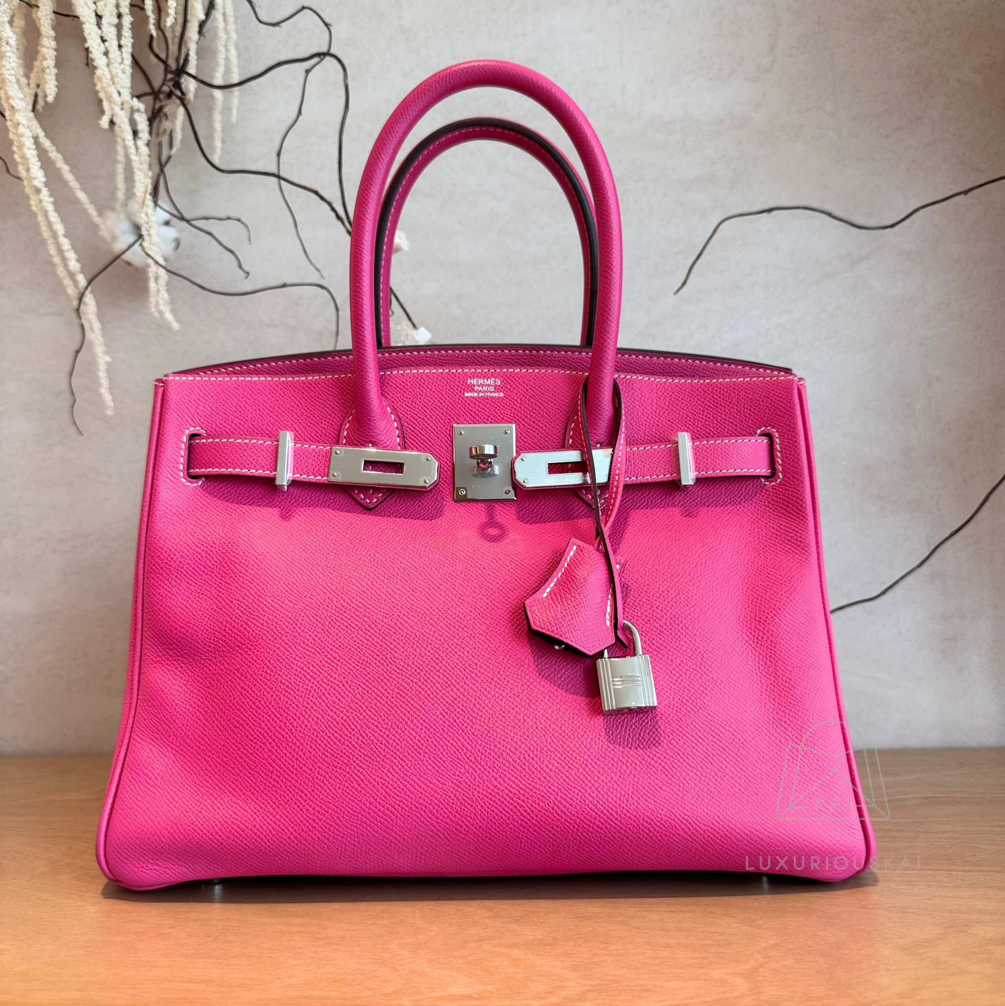 [PRELOVED] Hermès Birkin 30 Rose Tyrien (Palladium Hardware)