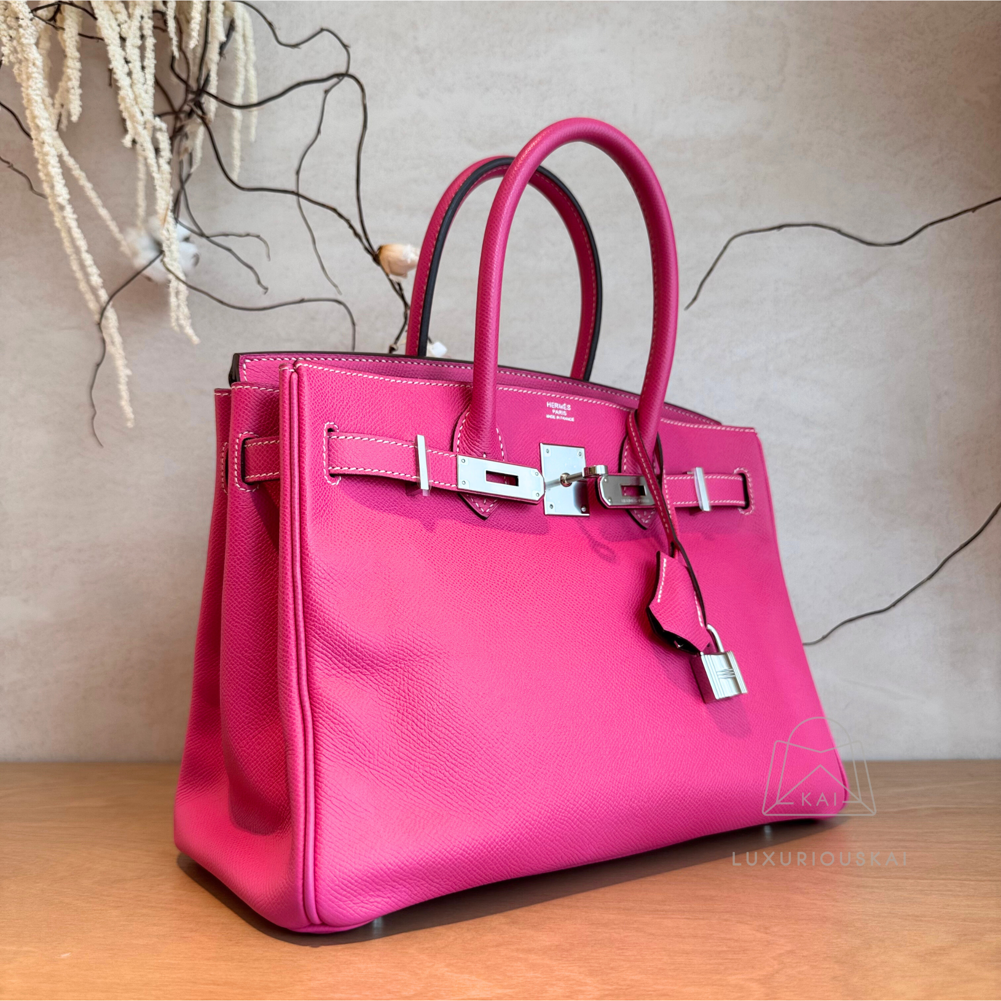 [PRELOVED] Hermès Birkin 30 Rose Tyrien (Palladium Hardware)