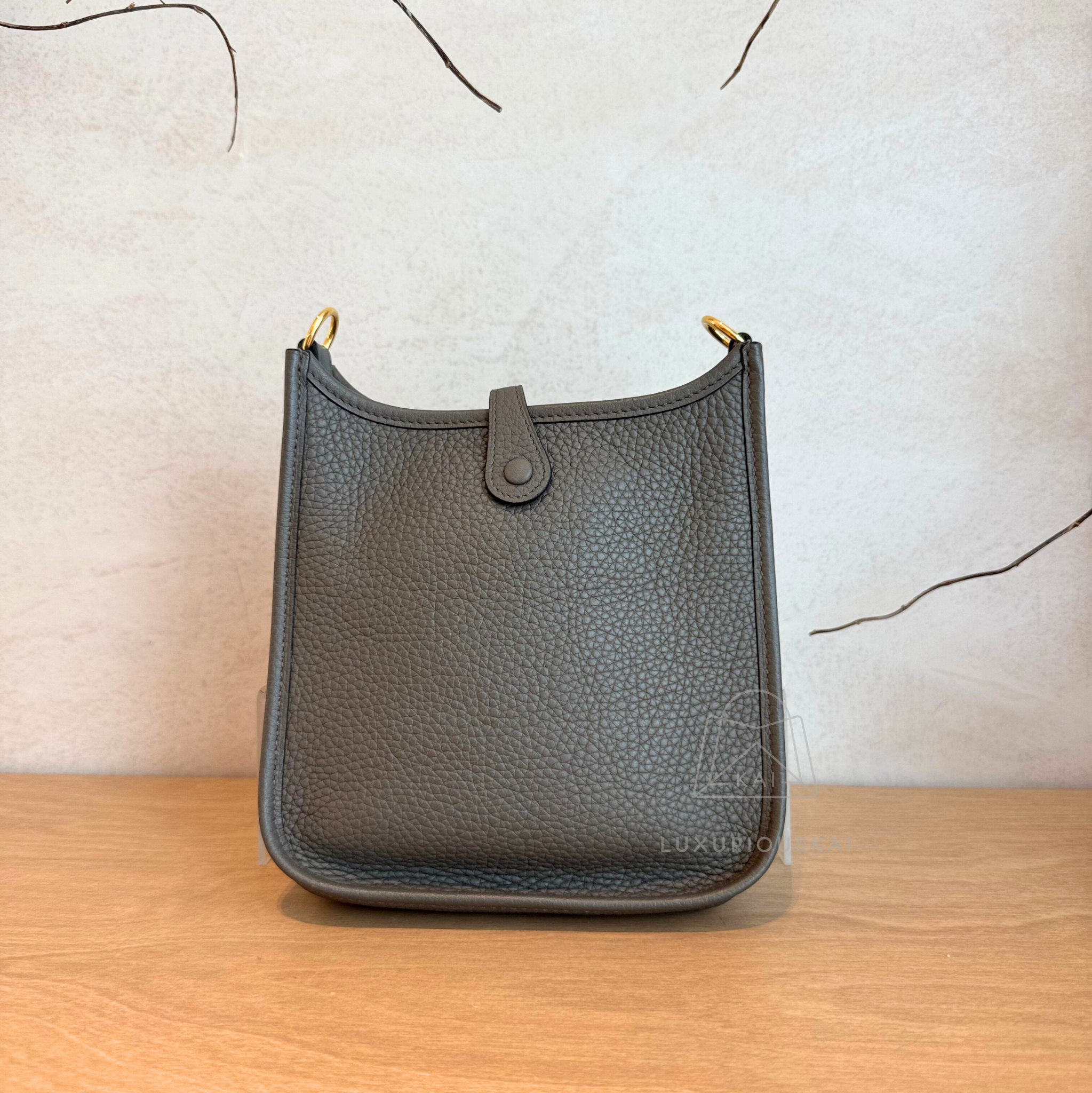 Hermès Mini Evelyne Ardoise (Gold Hardware)