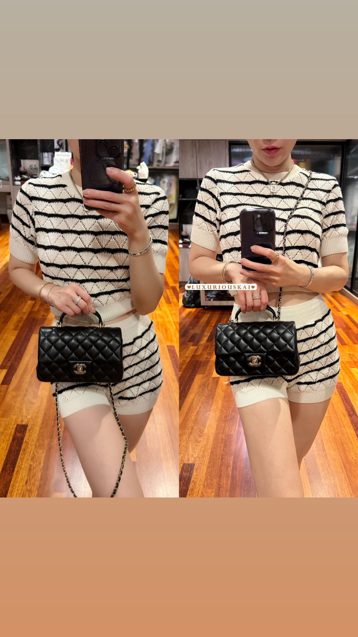 Chanel top handle mini rectangular